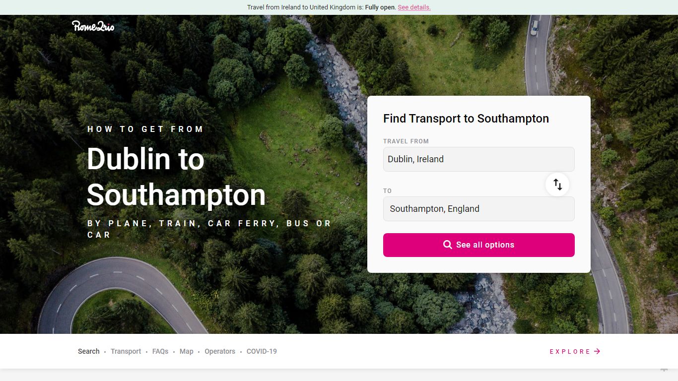 Dublin to Southampton - 13 ways to travel via train, plane, car ferry ...