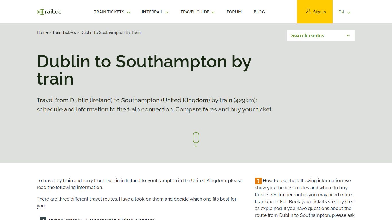 From Dublin to Southampton by Train | railcc