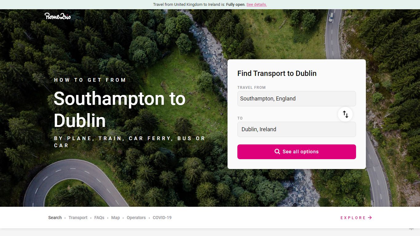 Getting from Southampton to Dublin via train, plane, car ... - Rome2rio